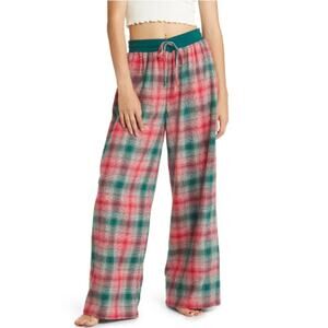 New ~ BP. NORDSTROM ~ Green Botanical Grady Plaid Flannel Pajama Pants Size 3X